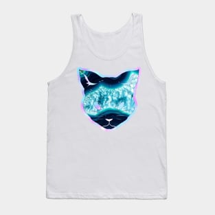 Geode iridescent lapis lazuli gemstone cat - Wiccan Tank Top